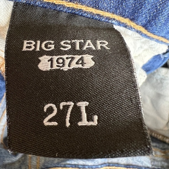 🌹Big Star 1974 Hazel Mid Rise Boot Jeans Dark Wash Blue Women’s 27L Casual - Picture 8 of 11